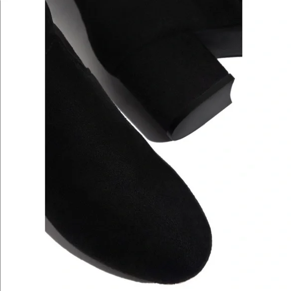 Black Over The Knee Chunky Low Heel
Lace Up Boots - Picture 4 of 11